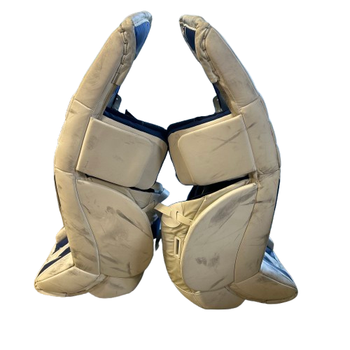 CCM Revolution 595 - Jambières de gardien d'occasion (blanc/bleu)